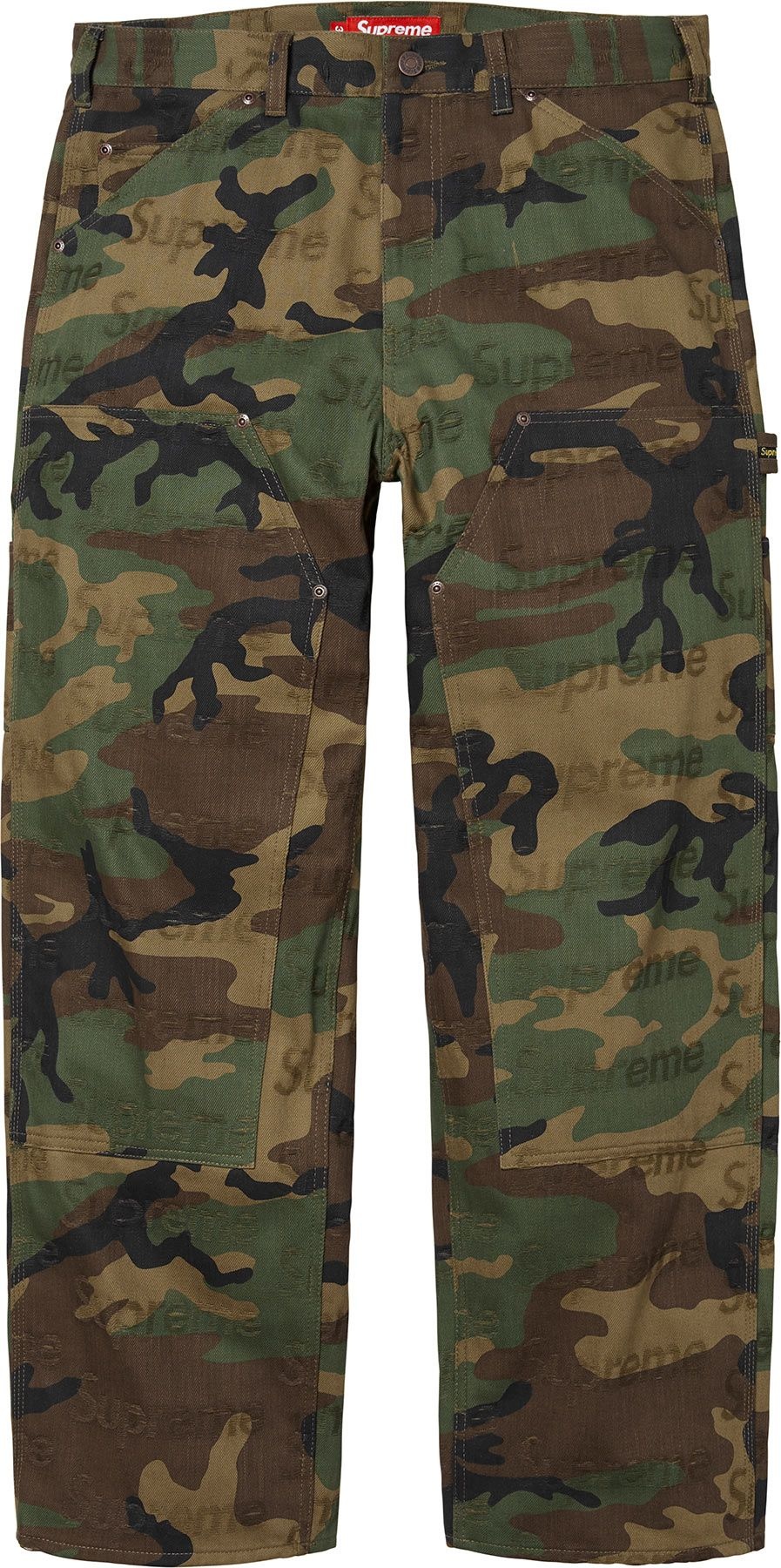 Jacquard Logos Double Knee Denim Painter Jean view 10